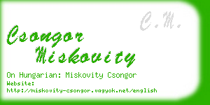 csongor miskovity business card